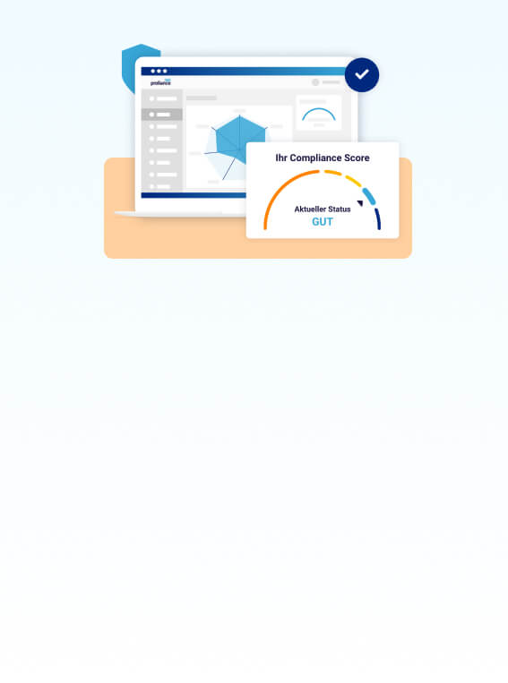 Illustration der Software Proliance 360 mit Analytics und Compliance Score